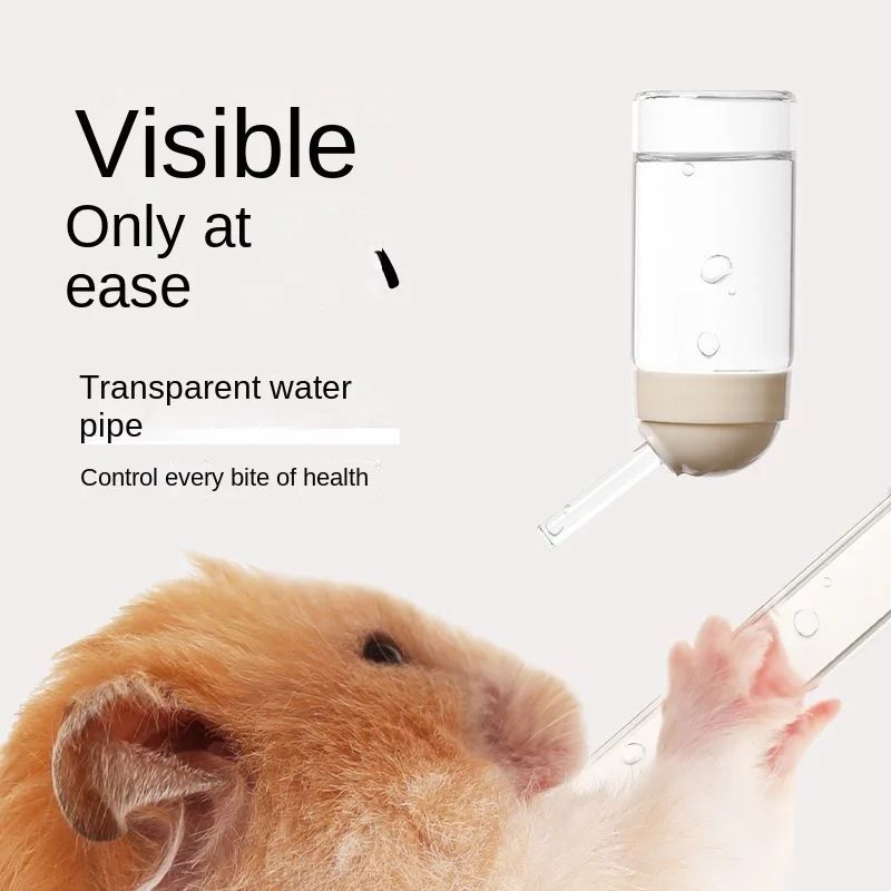 KFX-9929789 Small Pet Drinker Kettle for Hamsters, Mice & Chipmunks - 125ml High Borosilicate Glass with Silicone and Plastic Components