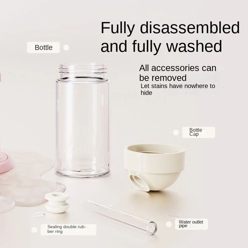 KFX-9929789 Small Pet Drinker Kettle for Hamsters, Mice & Chipmunks - 125ml High Borosilicate Glass with Silicone and Plastic Components