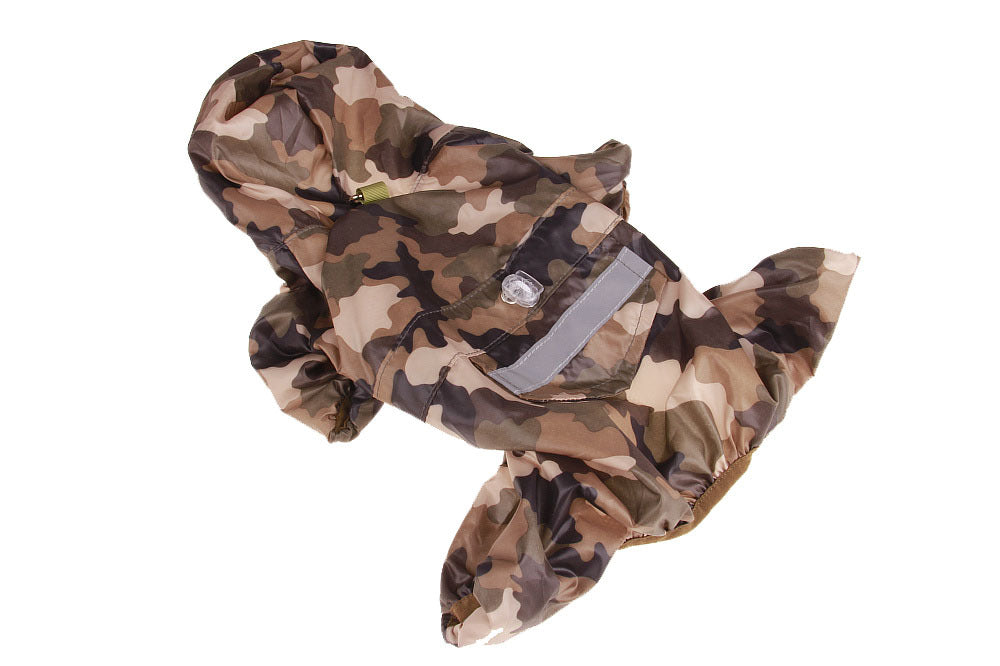 KFX-9930301 Pet Raincoat with Hat - Four Color Options, Casual Style, Acrylic Material