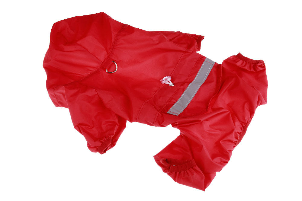 KFX-9930301 Pet Raincoat with Hat - Four Color Options, Casual Style, Acrylic Material