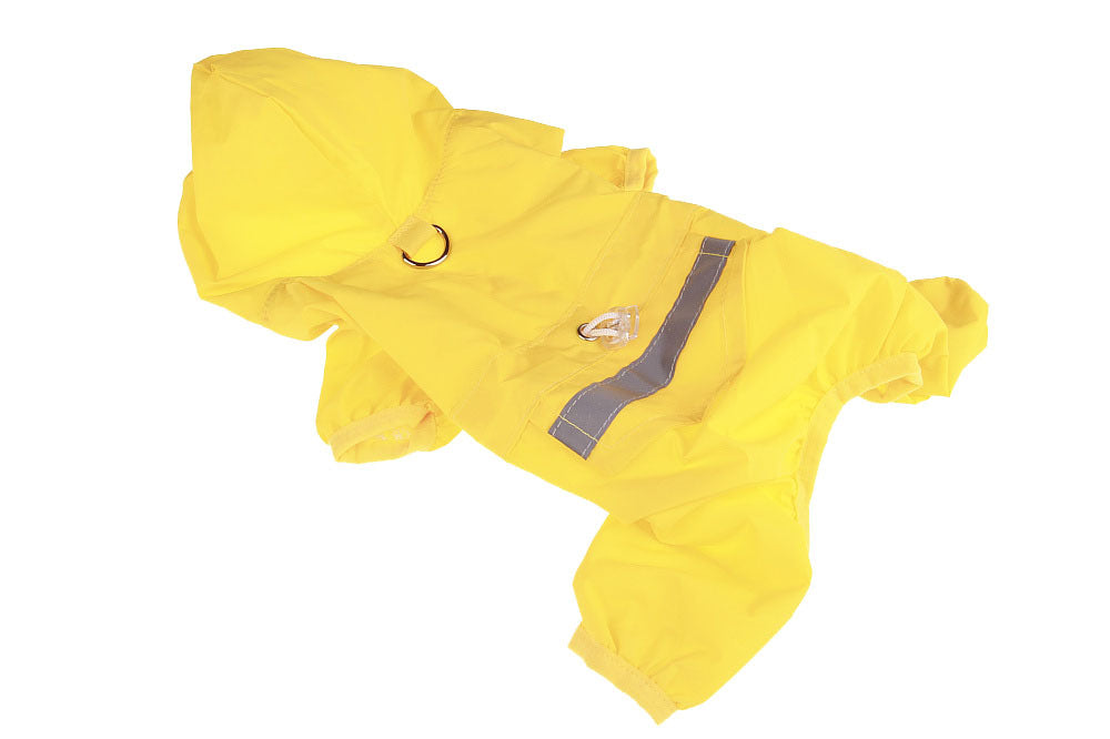 KFX-9930301 Pet Raincoat with Hat - Four Color Options, Casual Style, Acrylic Material