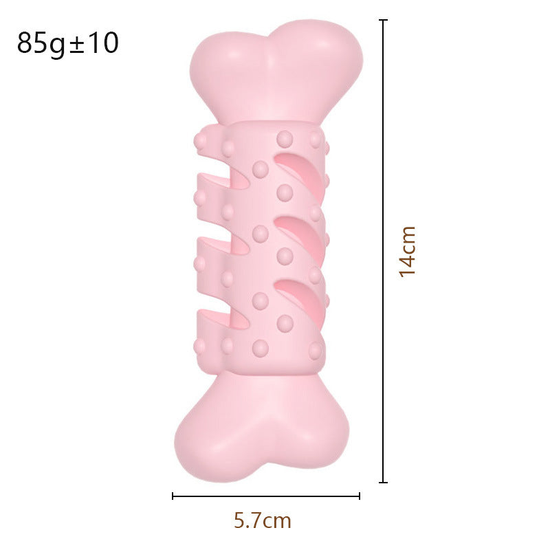 KFX-9930557 Pet Teething Chewing Toy - TPR Material, Solid Color Design in Orchid, Pink & Green