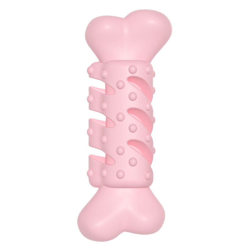 KFX-9930557 Pet Teething Chewing Toy - TPR Material, Solid Color Design in Orchid, Pink & Green
