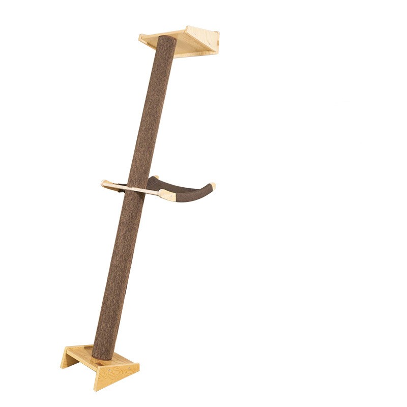 KFX-9932989 Solid Wood Cat Climbing Frame with Multi-Style Litter Options for Adult Cats and Kittens