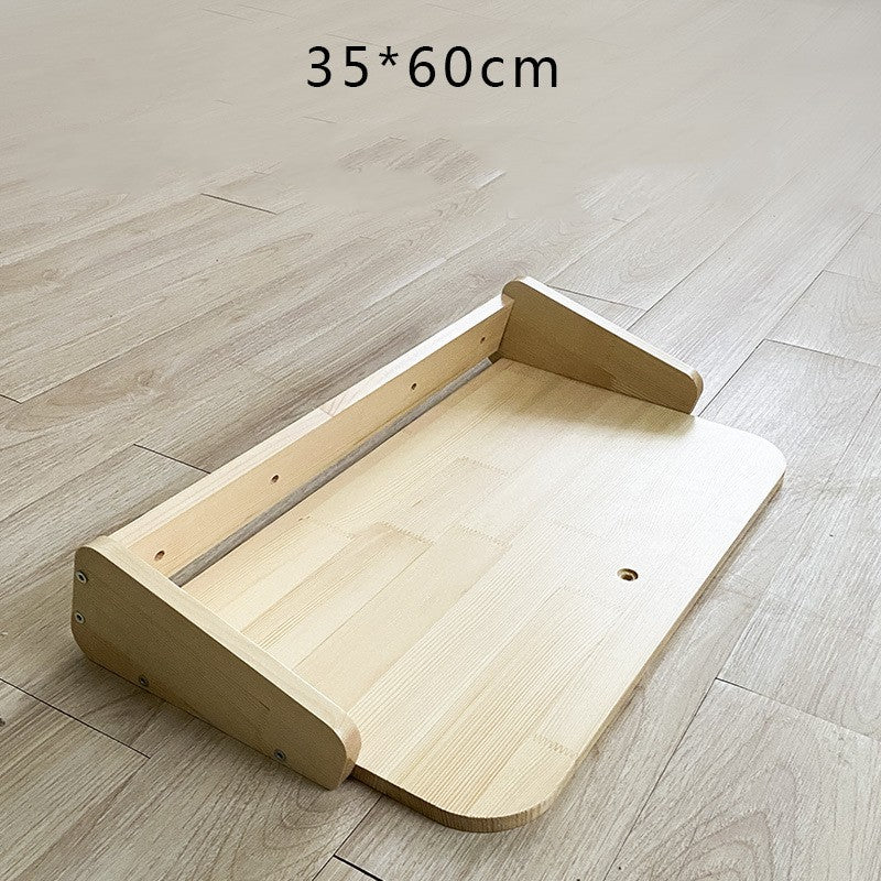 KFX-9932989 Solid Wood Cat Climbing Frame with Multi-Style Litter Options for Adult Cats and Kittens