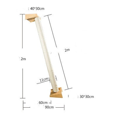 KFX-9932989 Solid Wood Cat Climbing Frame with Multi-Style Litter Options for Adult Cats and Kittens