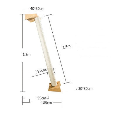 KFX-9932989 Solid Wood Cat Climbing Frame with Multi-Style Litter Options for Adult Cats and Kittens
