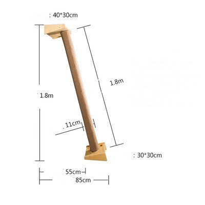 KFX-9932989 Solid Wood Cat Climbing Frame with Multi-Style Litter Options for Adult Cats and Kittens