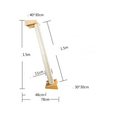 KFX-9932989 Solid Wood Cat Climbing Frame with Multi-Style Litter Options for Adult Cats and Kittens