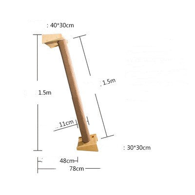 KFX-9932989 Solid Wood Cat Climbing Frame with Multi-Style Litter Options for Adult Cats and Kittens