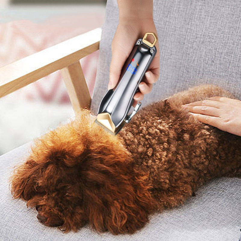 KFX-9935293 Pet Electric Hair Clipper Kit with Multiple Guide Combs and Accessories