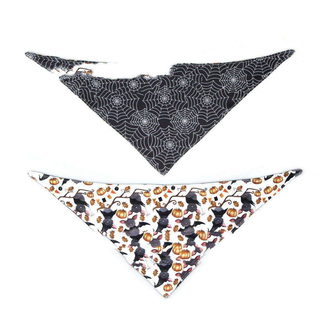 KFX-9937085 Halloween Double-Sided Saliva Towel for Pets - Various Patterns and Sizes Available