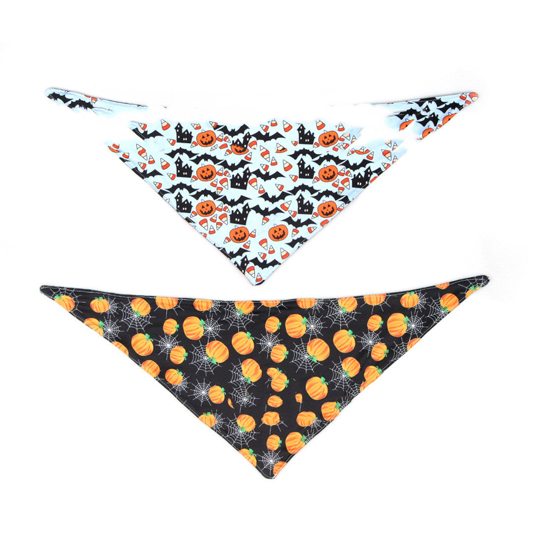 KFX-9937085 Halloween Double-Sided Saliva Towel for Pets - Various Patterns and Sizes Available