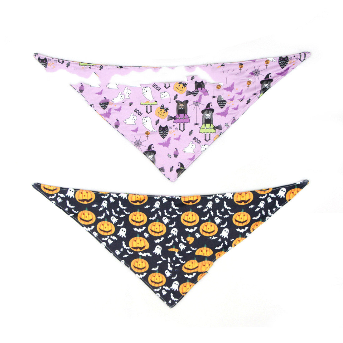 KFX-9937085 Halloween Double-Sided Saliva Towel for Pets - Various Patterns and Sizes Available