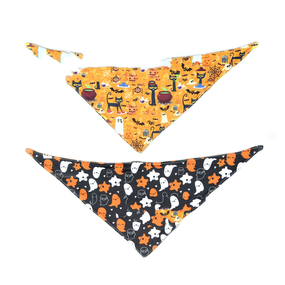 KFX-9937085 Halloween Double-Sided Saliva Towel for Pets - Various Patterns and Sizes Available