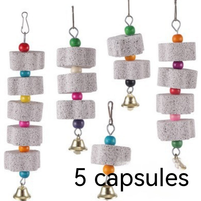KFX-9940285 Pet Molar Grinding Toy for Parrots - Mineral Nibbling Pendant in Multiple Sizes
