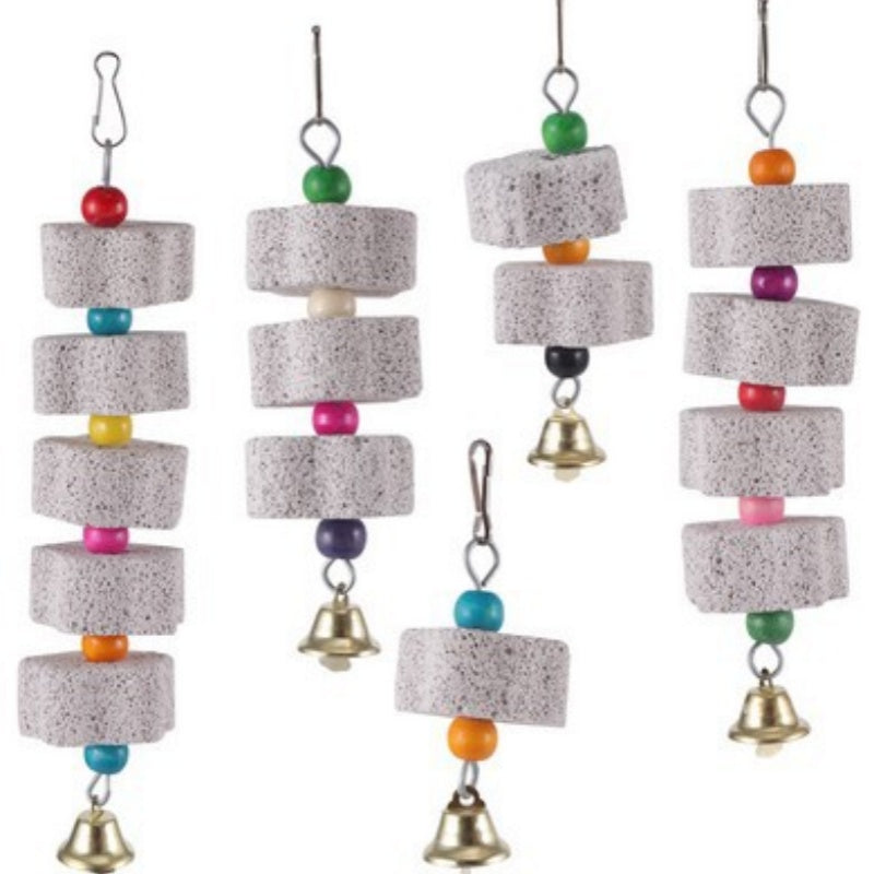 KFX-9940285 Pet Molar Grinding Toy for Parrots - Mineral Nibbling Pendant in Multiple Sizes