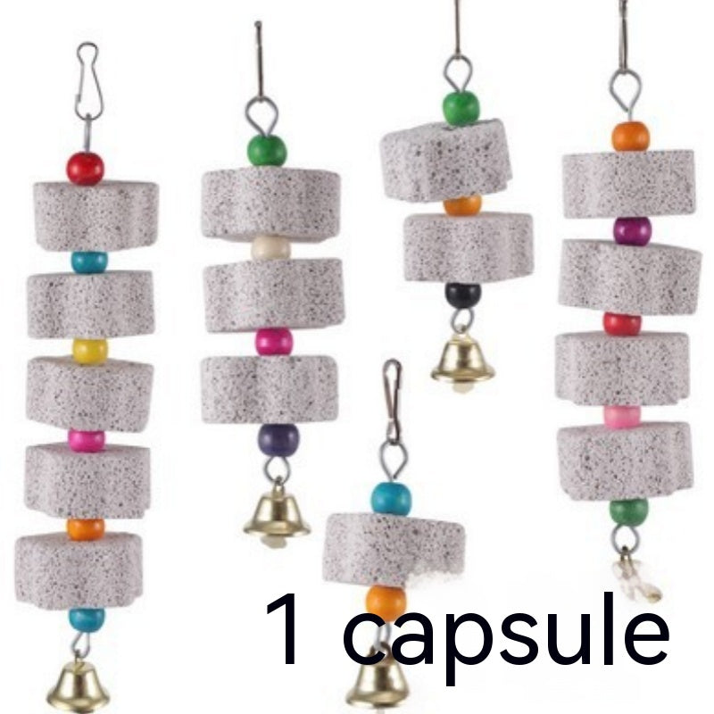 KFX-9940285 Pet Molar Grinding Toy for Parrots - Mineral Nibbling Pendant in Multiple Sizes