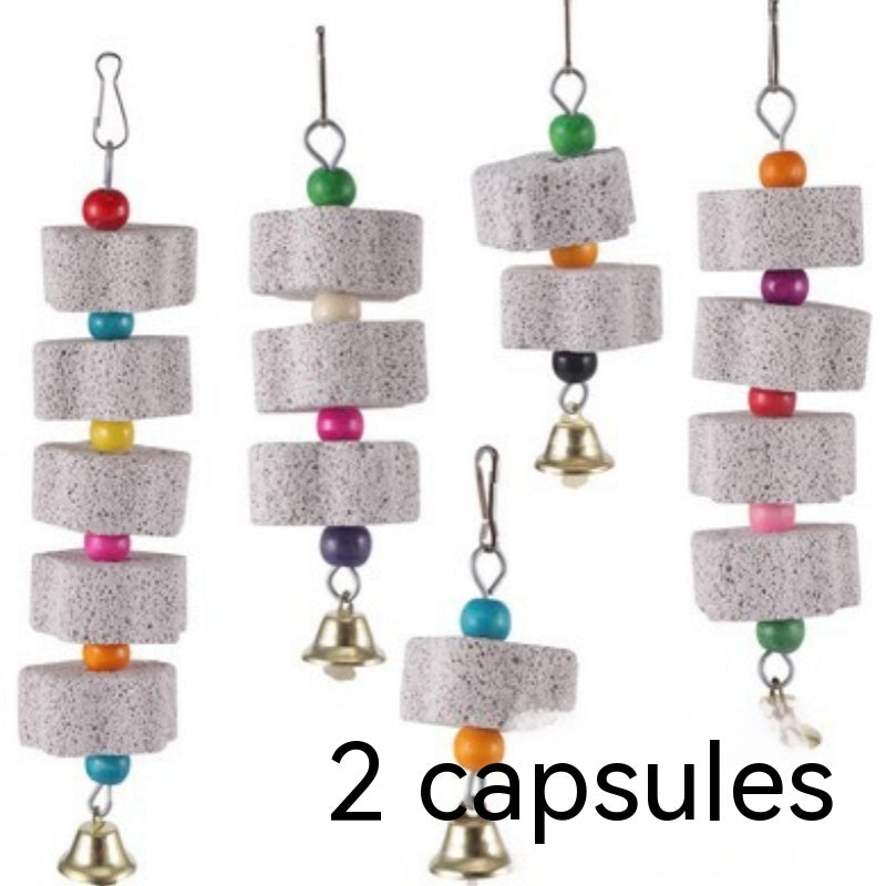KFX-9940285 Pet Molar Grinding Toy for Parrots - Mineral Nibbling Pendant in Multiple Sizes