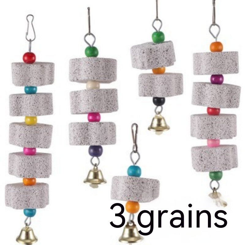 KFX-9940285 Pet Molar Grinding Toy for Parrots - Mineral Nibbling Pendant in Multiple Sizes