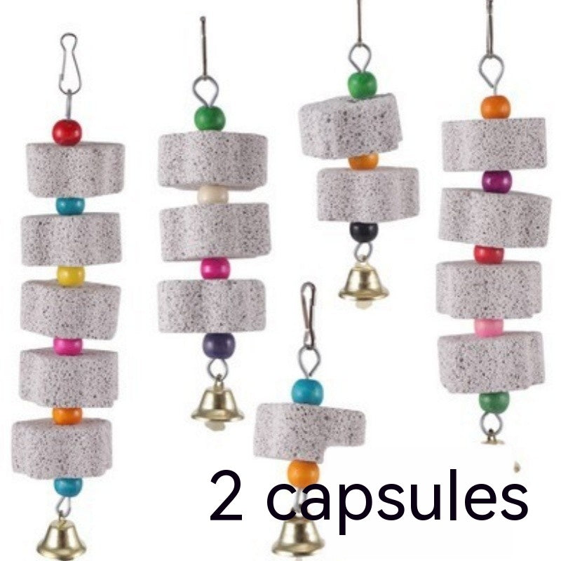KFX-9940285 Pet Molar Grinding Toy for Parrots - Mineral Nibbling Pendant in Multiple Sizes