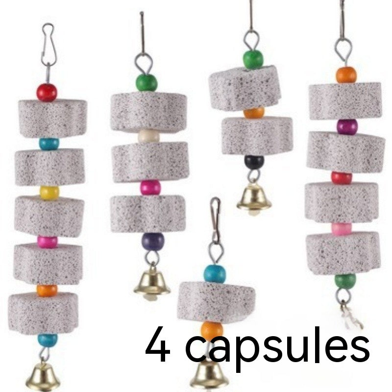 KFX-9940285 Pet Molar Grinding Toy for Parrots - Mineral Nibbling Pendant in Multiple Sizes