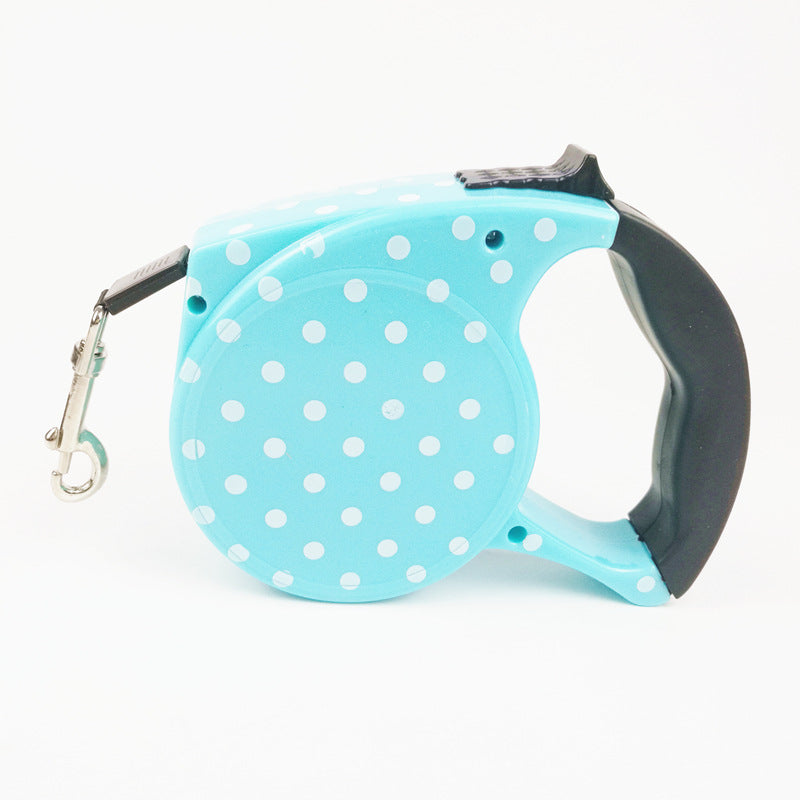 KFX-9945021 Multi-Color Automatic Retractable Pet Traction Belt - 5M Length, Multiple Designs Available