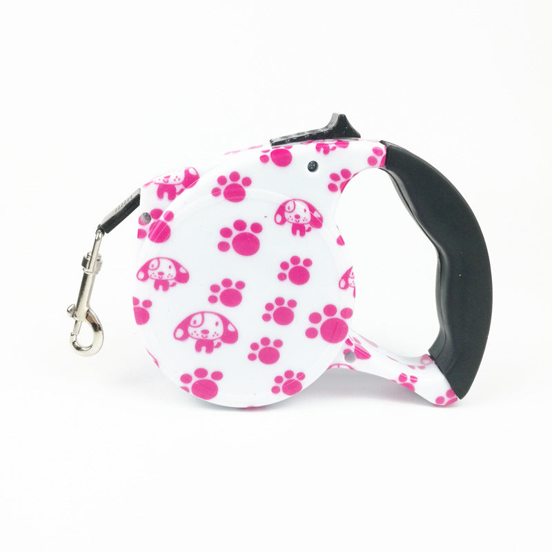 KFX-9945021 Multi-Color Automatic Retractable Pet Traction Belt - 5M Length, Multiple Designs Available