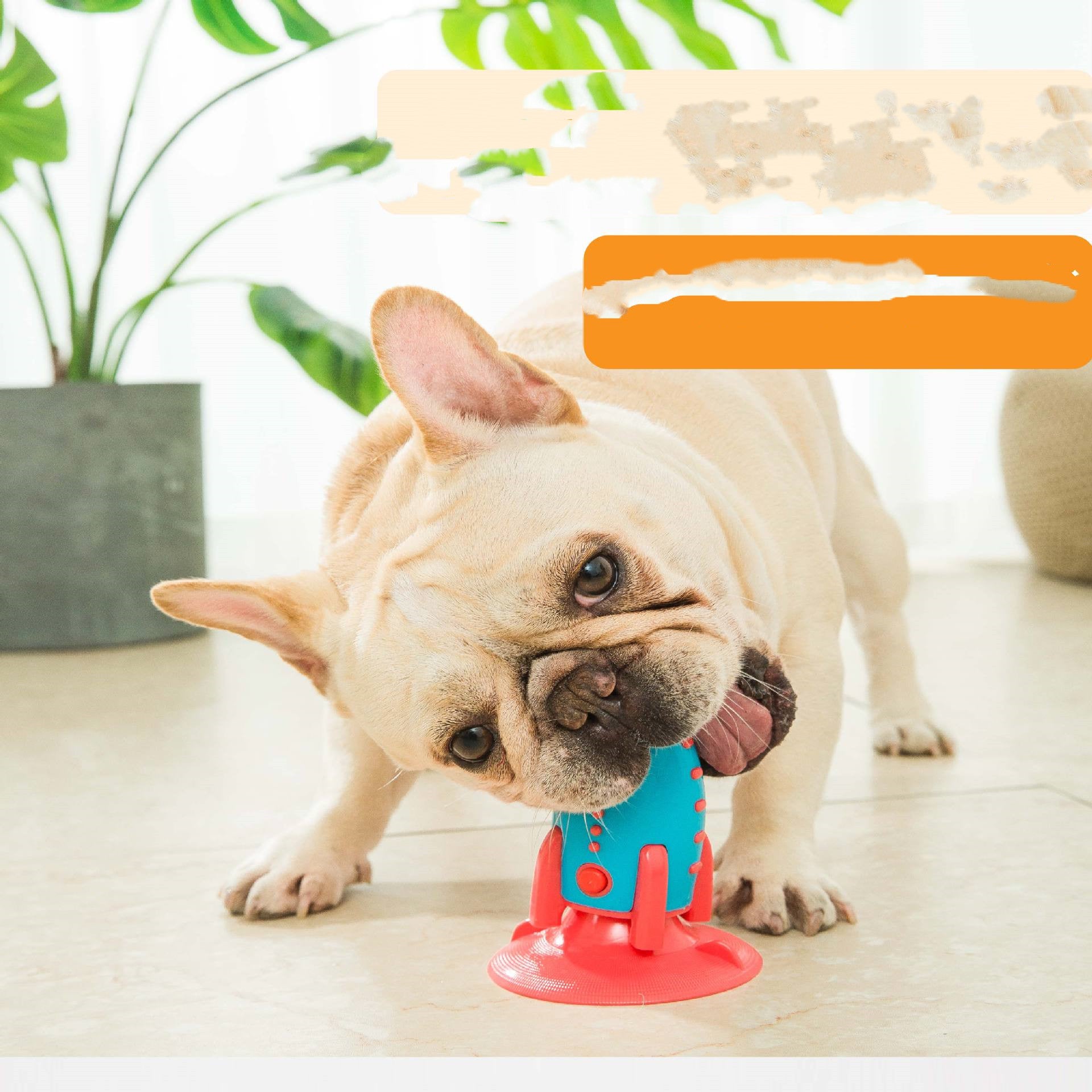 KFX-9946045 Durable Silicone Dog Biting Toy with Molar Bumps for Improved Oral Health