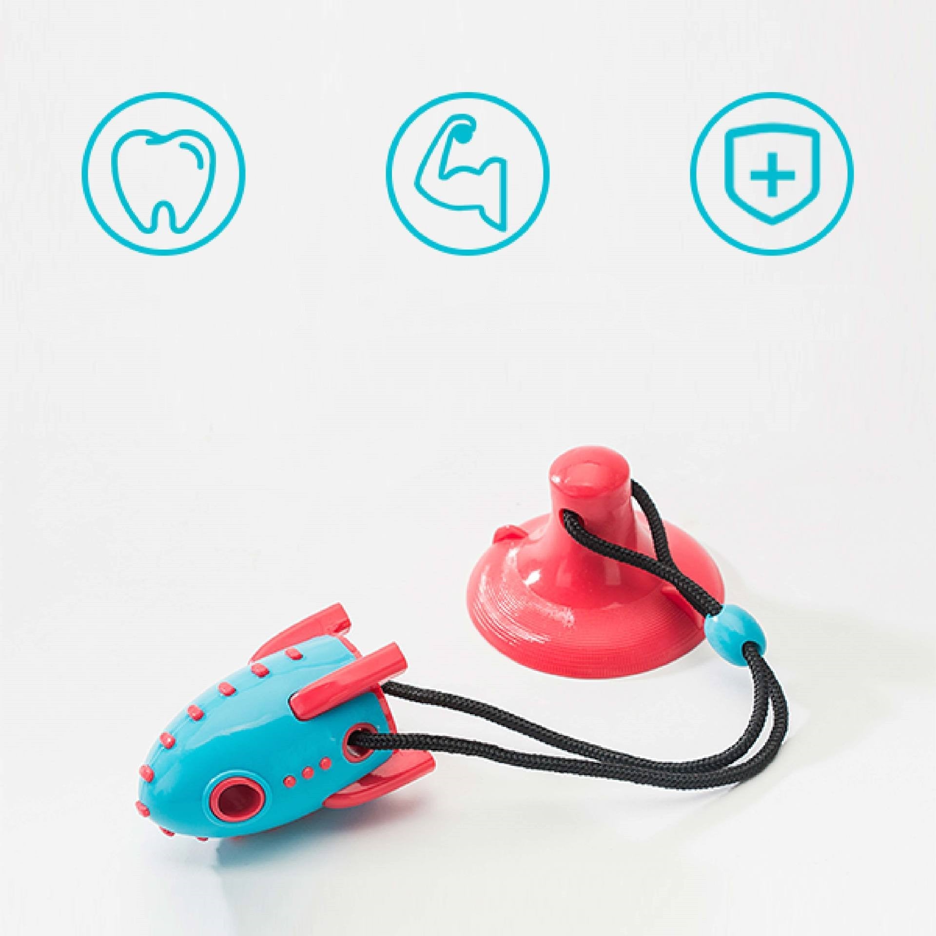 KFX-9946045 Durable Silicone Dog Biting Toy with Molar Bumps for Improved Oral Health