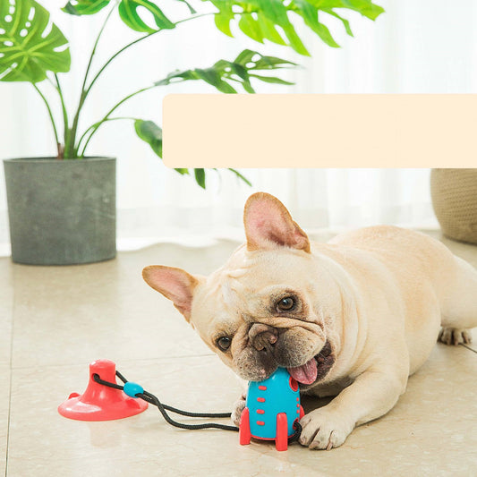 KFX-9946045 Durable Silicone Dog Biting Toy with Molar Bumps for Improved Oral Health