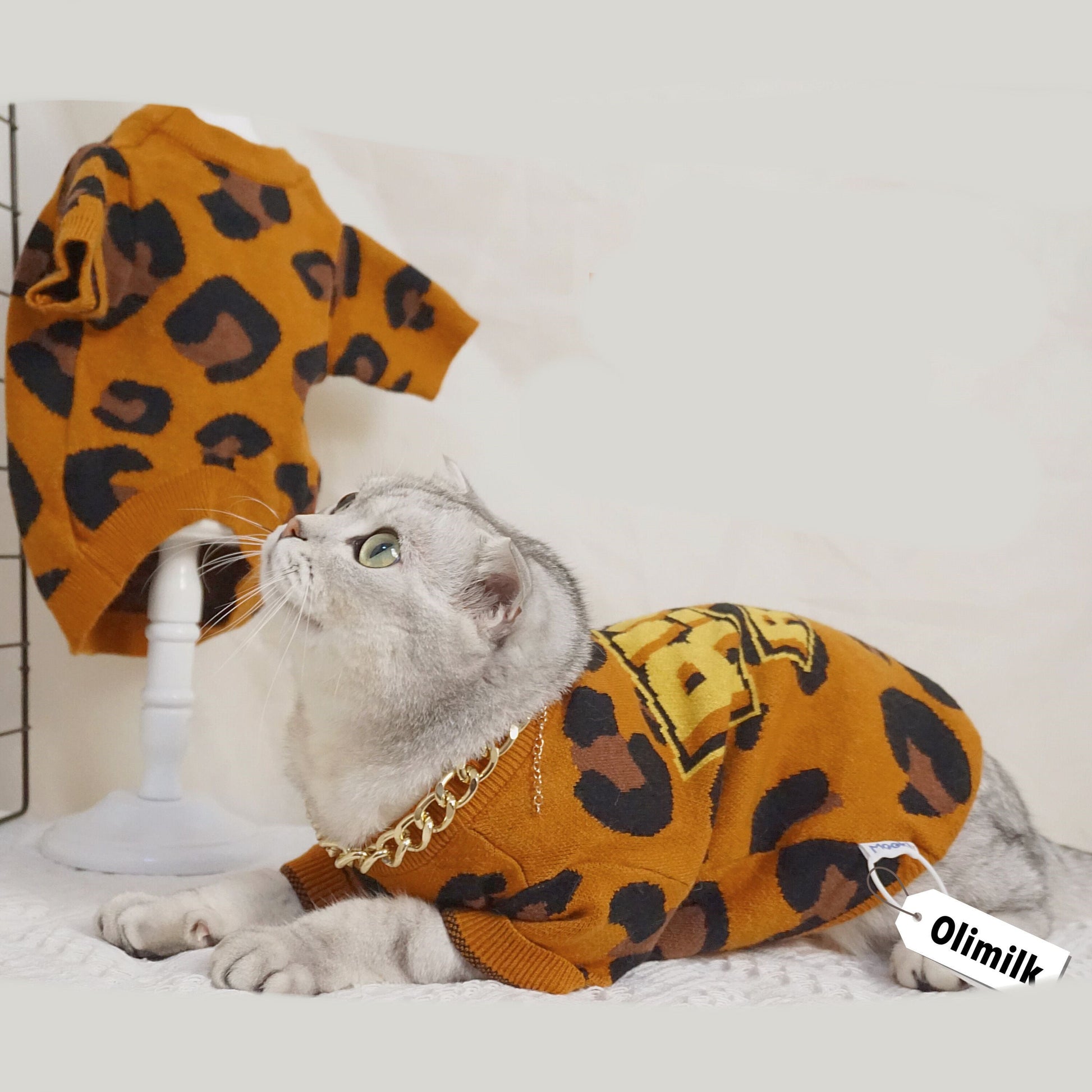 KFX-9948989 Cozy Knitted Wool Sweater for Cats and Dogs in Brown - Autumn and Winter Collection