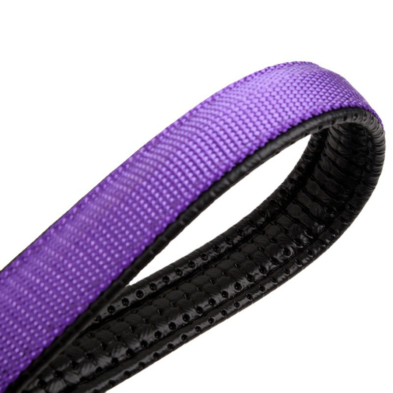 KFX-9950781 Durable Nylon Hand-Holding Dog Rope in Blue, Black, Red, and Purple - 3mm & 4mm Widths, 42cm Long