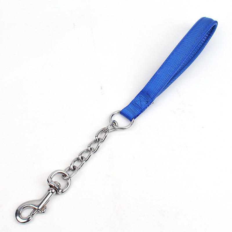 KFX-9950781 Durable Nylon Hand-Holding Dog Rope in Blue, Black, Red, and Purple - 3mm & 4mm Widths, 42cm Long