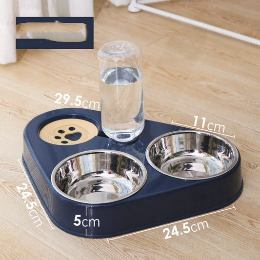 KFX-9951165 Automatic Double Dog Bowl with Water Refilling System - Available in Blue, Pink, Green