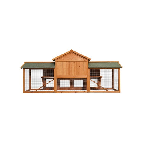 KFX-9954621 Extra-Large Two-Tier Rabbit Cage with Removable Tray and Waterproof Roof for Small Animals