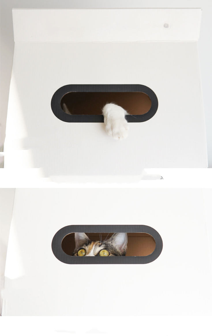 KFX-9956925 Corrugated Cat Scratch Board Toy with Book Stand Design for Scratch and Play
