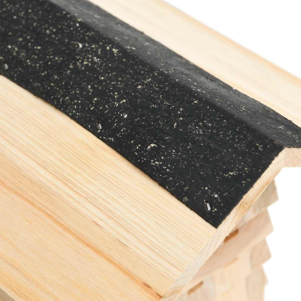 KFX-9958333 Solid Fir Wood Bee Hotel for Solitary Bees – 22x20x20 cm, Weatherproof Design