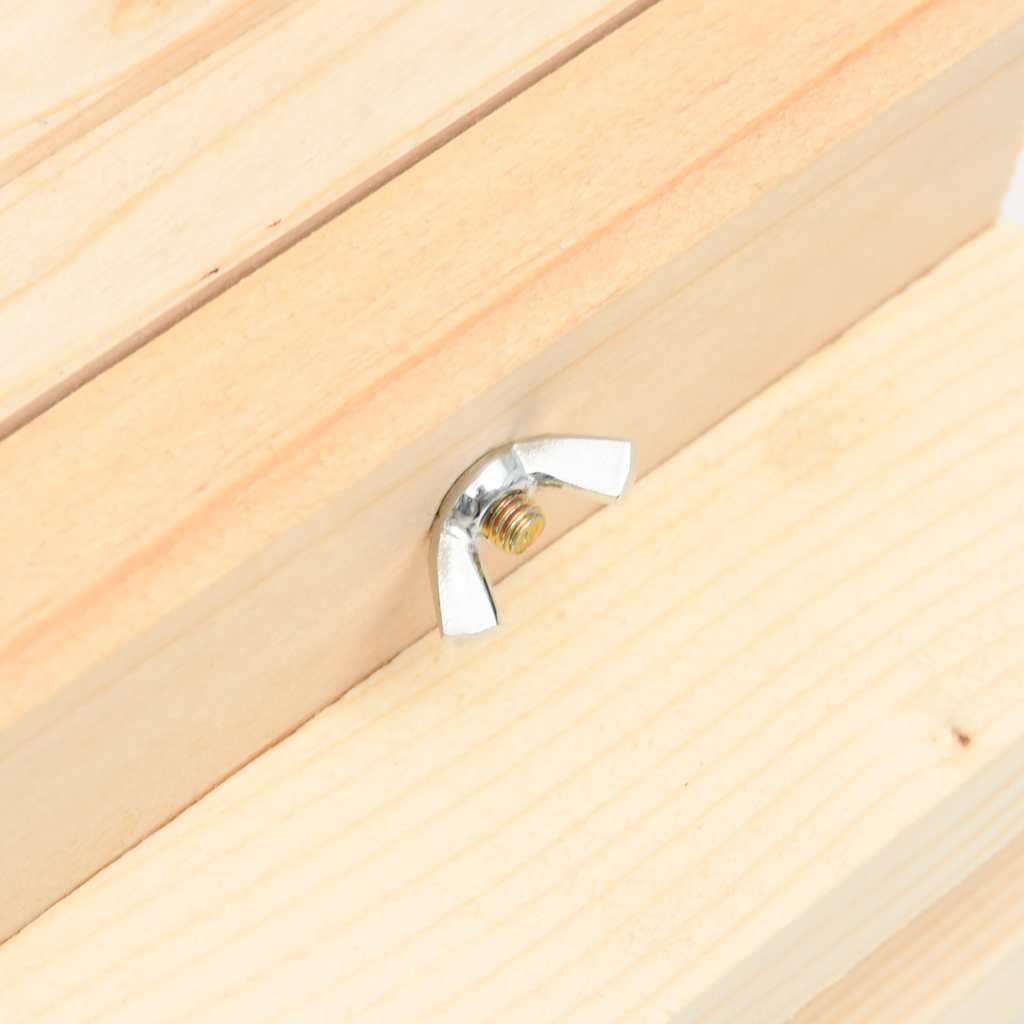 KFX-9958333 Solid Fir Wood Bee Hotel for Solitary Bees – 22x20x20 cm, Weatherproof Design