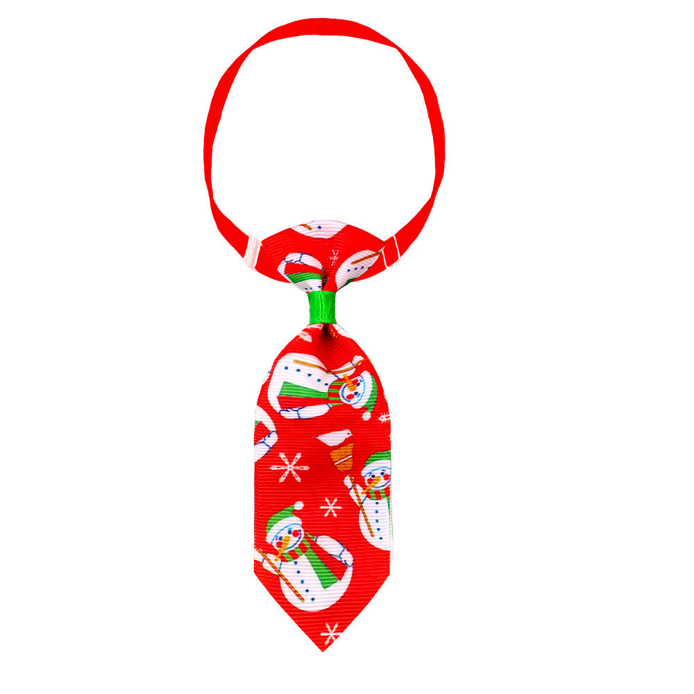 KFX-9958973 Christmas-Themed Pet Necktie with Adjustable Scarf - Various Color Options Available