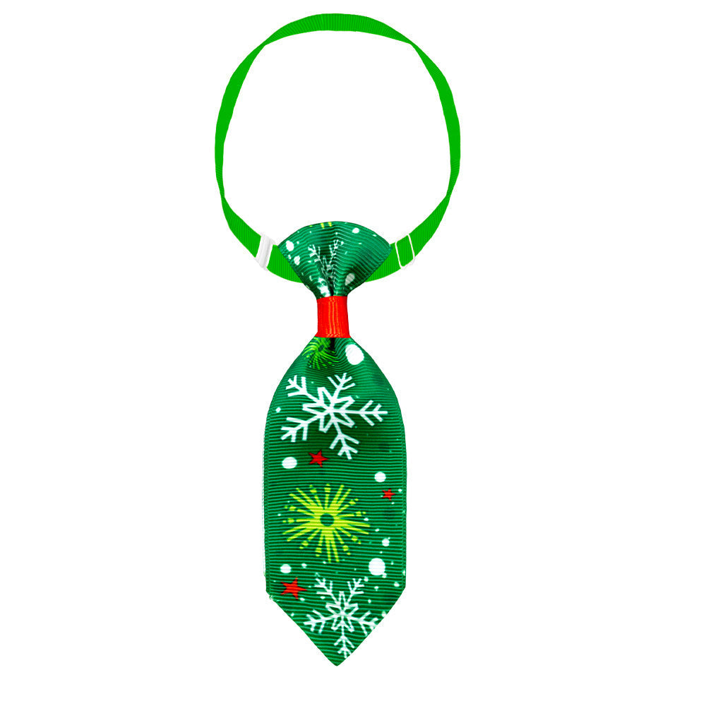 KFX-9958973 Christmas-Themed Pet Necktie with Adjustable Scarf - Various Color Options Available