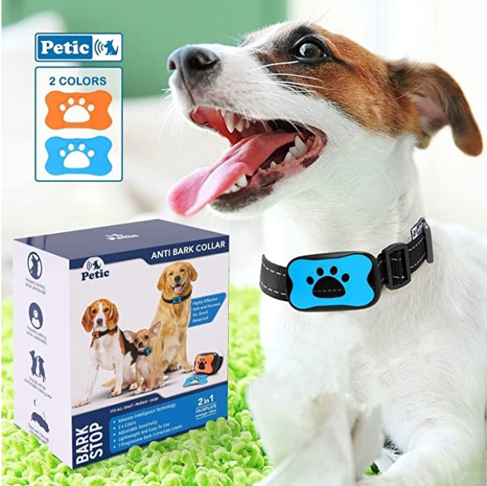 KFX-9959997 Sound and Vibration Anti-Bark Collar for Small to Large Dogs, ABS Plastic Design