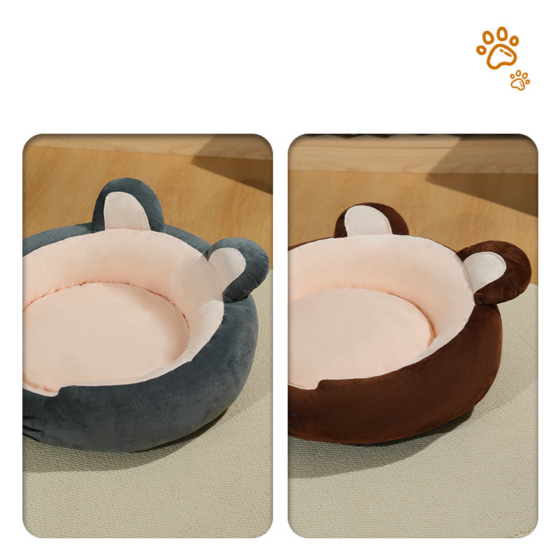 KFX-9960765 Lamb Wool Calming Pet Bed with Soft Padding for Ultimate Comfort