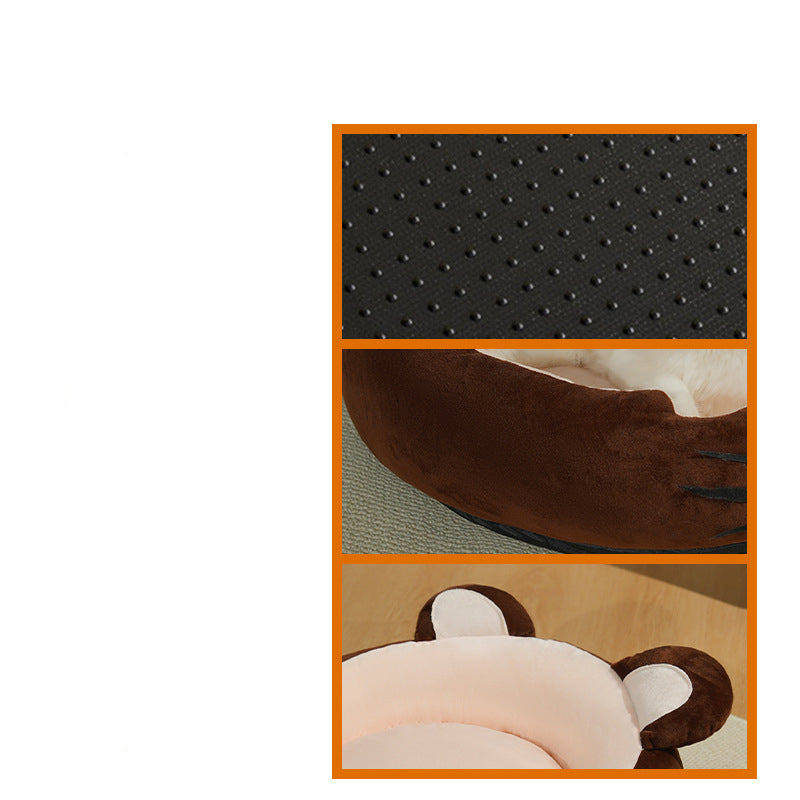 KFX-9960765 Lamb Wool Calming Pet Bed with Soft Padding for Ultimate Comfort