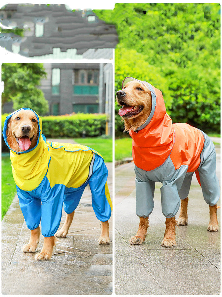 KFX-9963069 Waterproof Casual Raincoat for Dogs - Sizes 3XL to 7XL