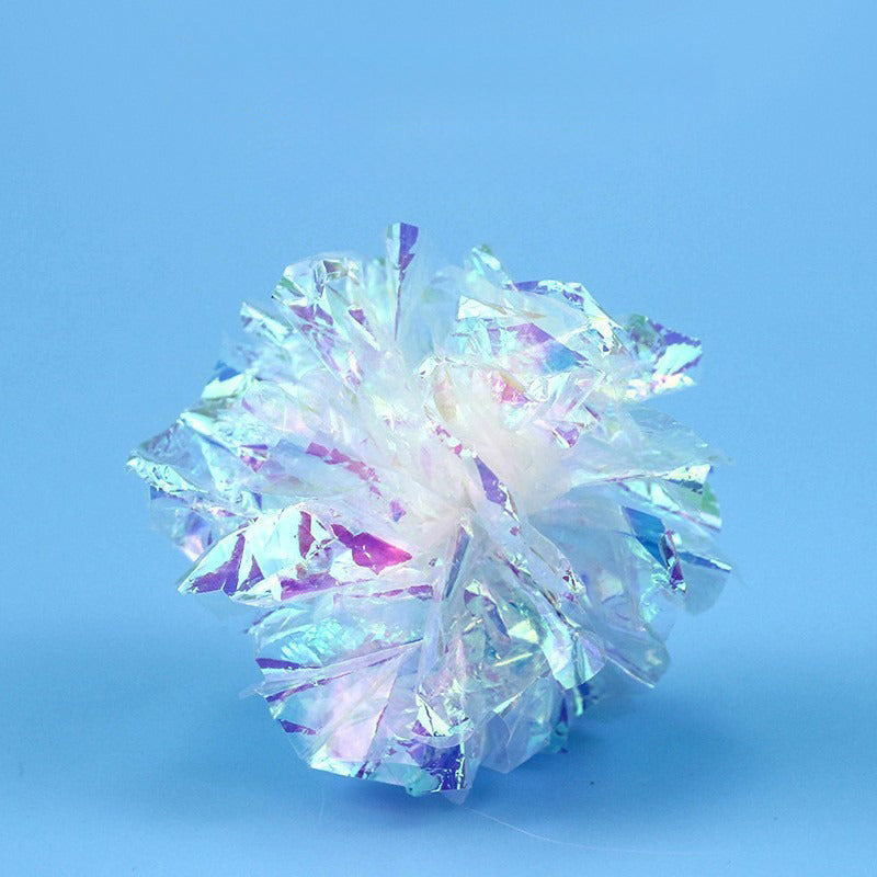 KFX-9964093 Colorful Noise-Making Paper Ball Cat Toy for Engaging Self-Play and Entertainment