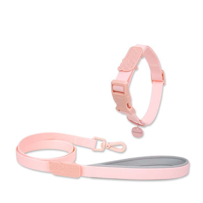 KFX-9966269 Waterproof PVC Pet Collar with Traction Rope – Durable and Comfortable Design