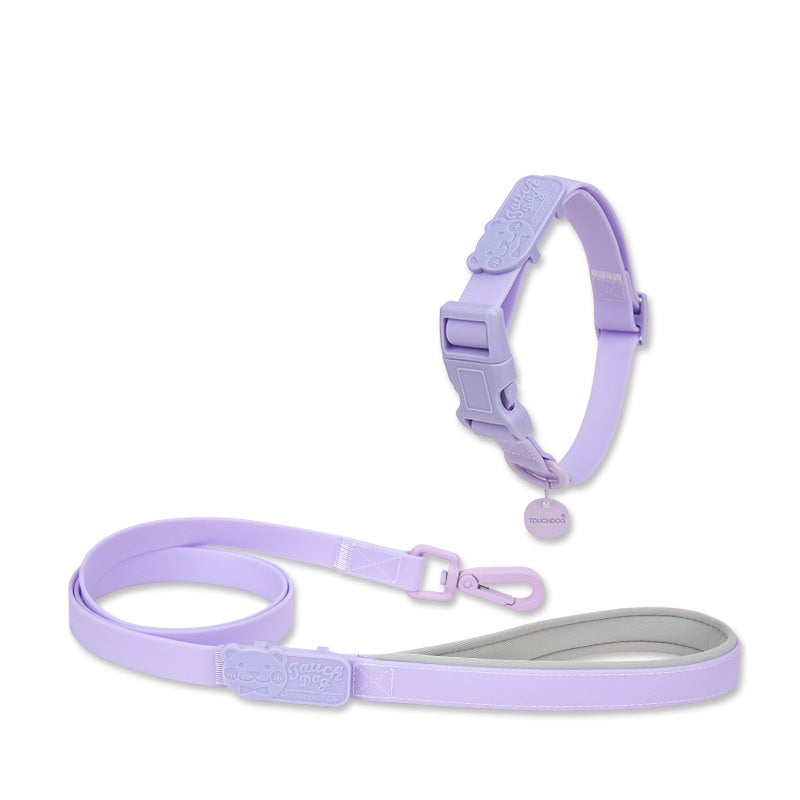 KFX-9966269 Waterproof PVC Pet Collar with Traction Rope – Durable and Comfortable Design