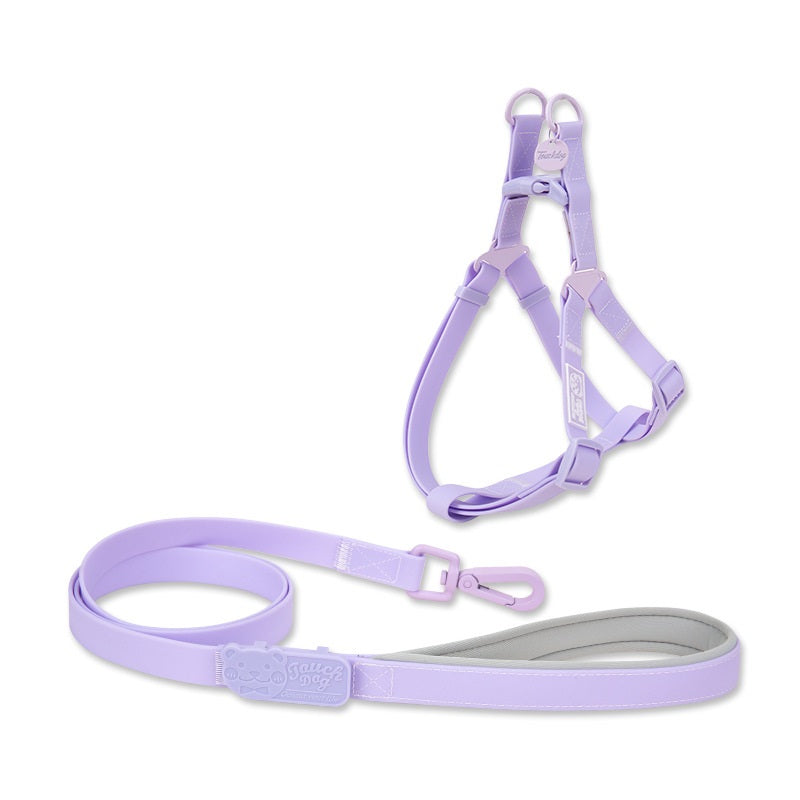 KFX-9966269 Waterproof PVC Pet Collar with Traction Rope – Durable and Comfortable Design