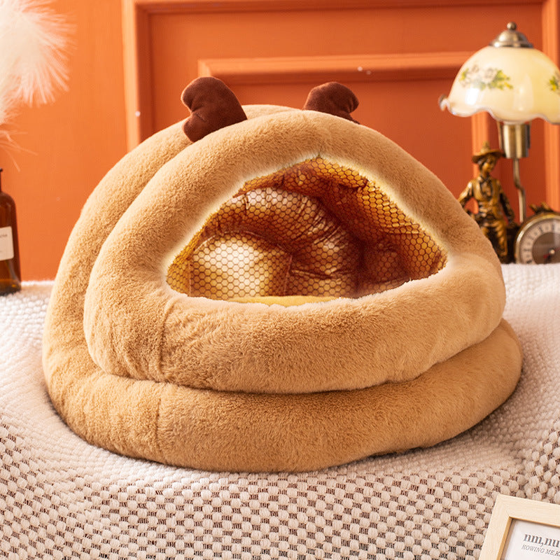 KFX-9966525 Graphene Material Semi-Closed Warm Dog Kennel - Two Sizes Available